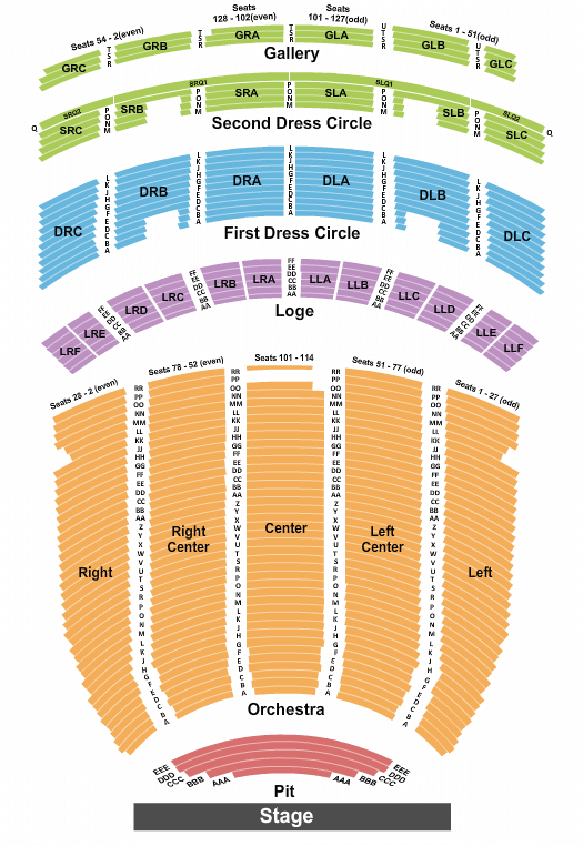 Fabulous Fox Theatre SIX Seating Chart